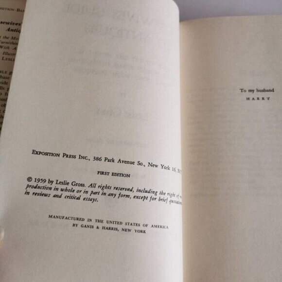 1959 Housewives Guide to Antiques Book by Leslie Gross, Illustrated Home Decor - Picture 4 of 7